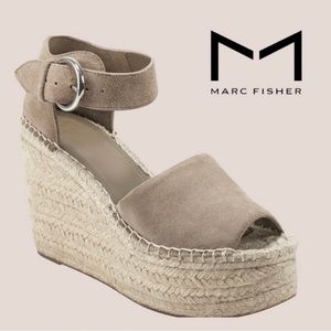 Marc Fisher Alida Suede Wedge Espadrille Sandals